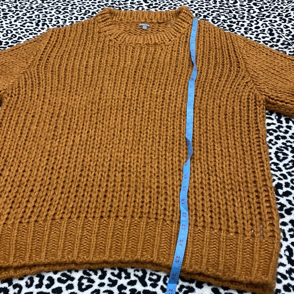 Charlotte Russe Burnt Orange Copper Knitted Sweater Long Sleeves Women's Size M - Picture 7 of 10